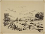 "View of Camp de Gurs with Road to Cemetery" by Lili Andrieux.