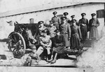 An artillery unit of the Romanian army.

Pictured on the far right of the center row is a Jewish soldier, Henrich (Anica) Brener.