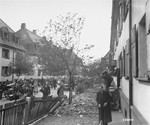 German residents of Mannheim are expelled from their homes to make room for displaced persons, when the existing DP camp proved inadequate to accommodate the thousands of prisoners being liberated by advancing Allied troops.