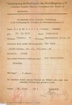 A membership certificate in the Union of Victims of Nazi Persecution [Vereinigung der Verfolgten des Nazi-Regimes] belonging to Mendel Rozenblit [here spelled Rozenblueth].