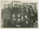 Postwar photograph of partisans from the Kovno ghetto.