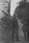 Members of the Zoska battalion of the Armia Krajowa in action during the 1944 Polish resistance uprising.