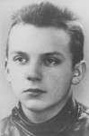 Portrait of Juliusz Bogdan Deczkowski, taken after his release from the Pawiak prison in Warsaw.