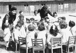 A nursery school at Bindermichl DP camp.