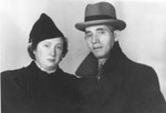 Portrait of Moshe and Rachel Engelhard on the eve of their departure to Yugoslavia.