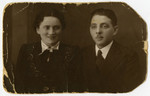 Portrait of Shlomo Keller and Sara Ginsburg Keller, donor's parents.