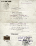 False baptismal certificate issued to Jacques Balsam, under the pseudonym Lucien-Pierre Prygiel, translated from the Polish and signed by the Polish consulate in Marseille.