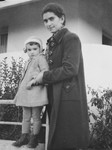 Portrait of artist Esther Lurie and her niece, Galia (daughter of Esther’s sister Shifra), taken in front of Shifra’s and Galia’s home in Tel Aviv.