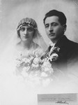 Wedding portrait of Wanda and Michael Kimelman.