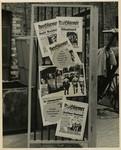 Panel from a 1944 exhibition in London, England, entitled "Germany- the Evidence" showing antisemitic German Newspapers.
