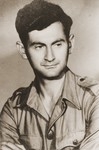 Portrait of Palestinian Jewish parachutist Yoel Palgi.