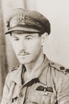 Portrait of Palestinian Jewish parachutist Reuven Dafni who made two successful drops into Yugoslavia.