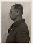 Mug shot of Hans Kurt Eisele, a physician stationed at Dachau, who was arrested when the camp was liberated by American forces on April 29, 1945.