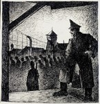 Holocaust art by Ervin Abadi. Ink drawing.

Ervin Abadi, a Hungarian Jew from Budapest, was an aspiring young artist when WWII began.