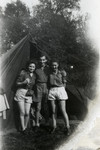 Three members of Kvutzot Borochov go camping outside of Paris.