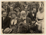 German-Jewish leader, Julius Brodnitz, attends a sporting event in 1934.