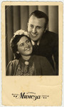 Wedding portrait of a Macedonian Jewish couple.

Pictured are Bela Kolonomos (sister of the donor) and her husband, Moise Kassorla, on the day or their marriage.
