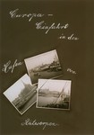 One page from the personal St. Louis photo album assembled Lotte Altschul showing the port of Antwerp.
