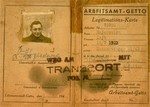 Work permit issued to Lajb Majerowicz in the Lodz ghetto.