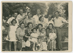 Group portrait of some former Bielski partisans in Israel.