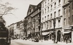 View of the commercial street in Berlin where Arthur Lewy's tobacco store was located.