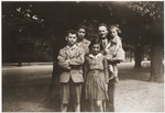 The Spritzer family poses in a park in Vienna.

Pictured are Max and Elsa Spritzer with their three children, Julius, Suzanne and Lisbeth.