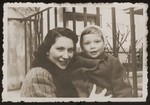 Wilma Goldstein poses with her son, Michael, in Olomouc, Czechoslovakia.