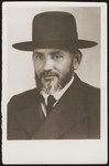 Portrait of a rabbi in Hlohovec, Czechoslovakia in the 1930s.