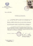 Unauthorized Salvadoran citizenship certificate issued to Moszek Joel Lejbel (b.
