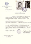 Unauthorized Salvadoran citizenship certificate issued to Yolande (Muller) Heyman, a widow, (b.