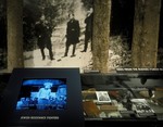 View of the segment on armed Jewish resistance on the second floor of the permanent exhibition at the U.S.