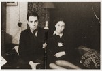 Deputy Police Chief Yehuda Zupovitz poses with his wife, Dita, in their apartment in the Kovno ghetto two weeks before his arrest.
