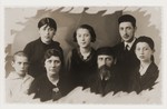 Portrait of the Tenenbaum family taken on the eve of Estera's departure for the United States.