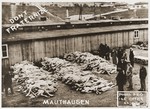 Handbill issued by the U.S. Army which uses an image of concentration camp victims at Mauthausen to remind soldiers not to fraternize with German civilians.