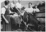 Members of the Bar Kochba group led by Alex Hochhauser go for a horseback ride in the country shortly before their deportation.