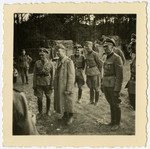 Heinrich Himmler visits a Waffen-SS encampment in France.