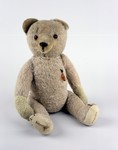Teddy bear used in an SS Lebensborn home. 

In 1935, the SS-the racial elite of the Nazi Party led by Heinrich Himmler-opened the first of twelve maternity centers under the program name Lebensborn, "Fount of Life." Lebensborn homes catered to both wives of SS men and unmarried women of "good racial stock," providing neo- and postnatal care for mothers and infants.