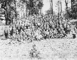 Group portrait of Jewish and non-Jewish children on a school outing in Oswiecim, Poland.