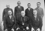 Group portrait of participants at a conference in Kovno.