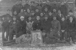 Group portrait of members of the Zionist hechalutz group, Kibbush in Kron, Lithuania.