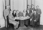 Group photograph of the leadership of the Kobe Jewish community.