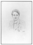 Portrait of Marie Kleinova signed by Alfred Bergel on September 10, 1944.