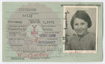 United States Immigrant Identification Card issued to Relly Eisenberg.