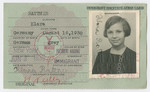 United States Immigrant Identification Card issued to Klara Rattner.