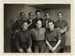 Group portrait of members of the prisoner orchestra of Stalag VIIIA.