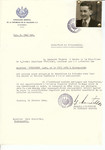 Unauthorized Salvadoran citizenship certificate issued to Imre Schreiber (b.September 27, 1928) by George Mandel-Mantello, First Secretary of the Salvadoran Consulate in Switzerland and sent to his residence in Rimaszombat.