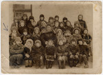 School children [probably in the Zhmerynka ghetto in Transnistria].