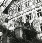 The Joshua family stands outside the Jordanbad sanitorium near Biberach a few months after their liberation.