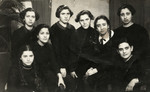 Group portrait of members of Plugat Dror group of the Betar movement in Sofia, Bulgaria.