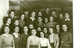 Group portrait of the choir of the Versailles children's home, an OSE home for religious teenagers.
